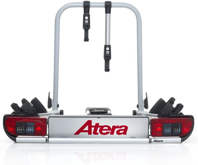 Atera 022684 PKW Fahrradträger Strada Sport 2, Auto-Kupplungsträger leicht mit Rückleuchten - für 2 Fahrräder oder E-Bikes