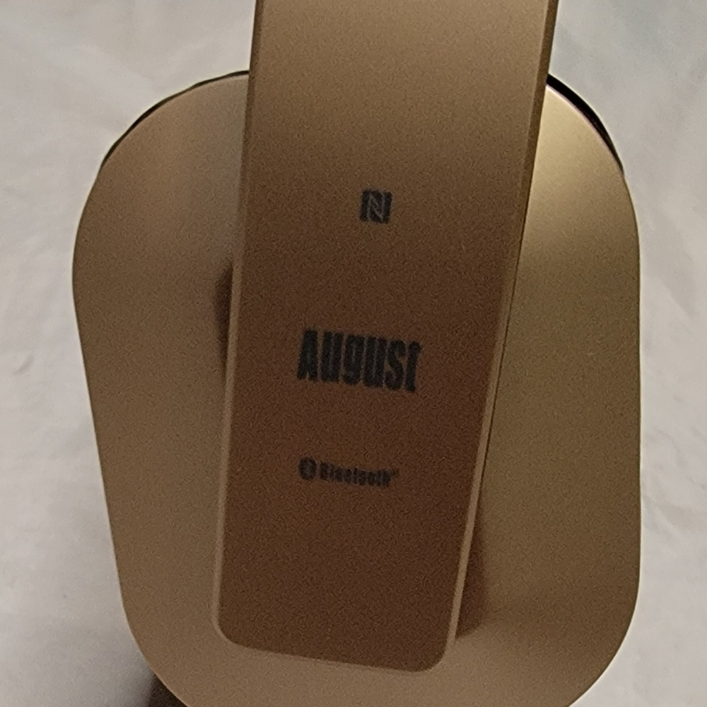 Kopfhörer gold Lederohrpolster August EP650G Bluetooth NFC