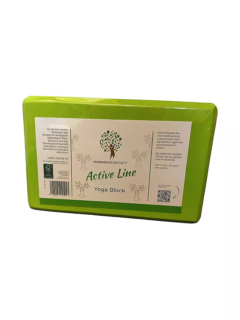 Yogablock grün Kork